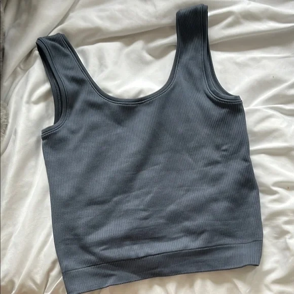 Athleta girls Ribbed Tank Top - Gray XL 14 - Picture 1 of 3